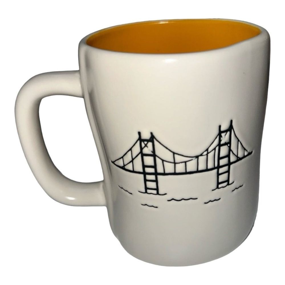 Rae Dunn San Fran Coffee Mug, Large Letter, Yellow Interior, Display - Picture 4 of 6
